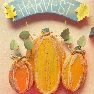 Wooden Harvest Sign